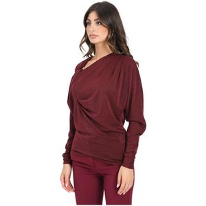 Simona Corsellini, Dames, Blouses & Shirts, Rood, Maat: S