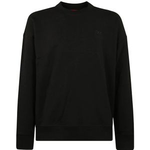 Diesel, Heren, Sweatshirts & Hoodies, Zwart, Maat: M Katoen,