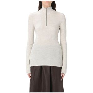 Brunello Cucinelli, Dames, Truien, Grijs, Maat: XL Zijde,