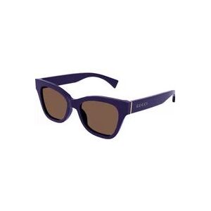 Gucci Stijlvolle zonnebril , Purple , Dames , Maat: 52 MM
