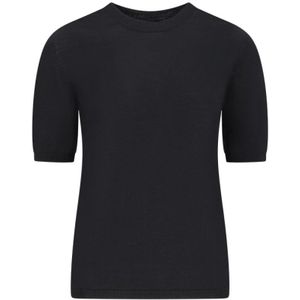 Max Mara, Dames, Tops, Zwart, Maat: M Wol,