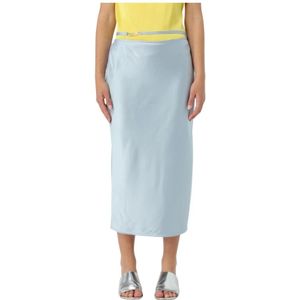 Karl Lagerfeld, Dames, Rokken, Blauw, Maat: XS Satijn,