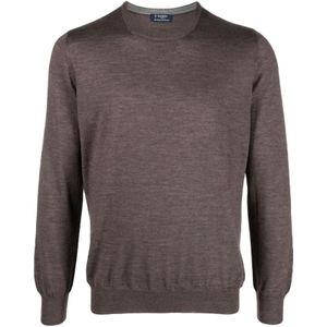 Barba, Heren, Truien, Bruin, Maat: 3XL Zijde,