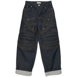 Markgong, Dames, Jeans, Blauw, Maat: XS Katoen,