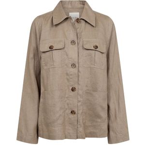 Part Two, Dames, Jassen, Beige, Maat: S Linnen,