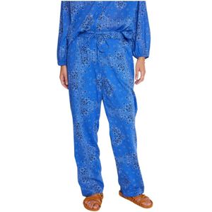 Berenice, Dames, Broeken, Blauw, Maat: XS Katoen,