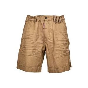 Dsquared2 Casual Shorts , Beige , Heren , Maat: XL