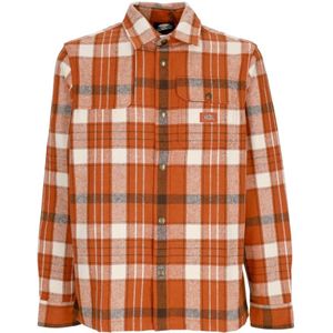 Dickies, Heren, Overhemden, Bruin, Maat: S Flanel,