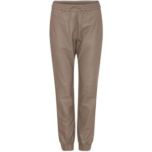 Notyz, Dames, Broeken, Beige, Maat: 3XL Leer,