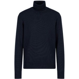 Emporio Armani, Heren, Truien, Blauw, Maat: S Wol,