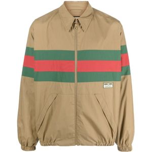 Gucci, Heren, Jassen, Bruin, Maat: L Katoen,