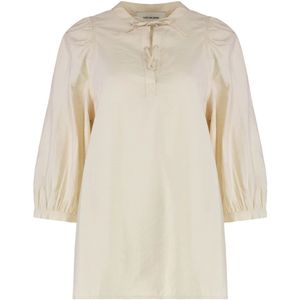 Yves Salomon, Dames, Blouses & Shirts, Beige, Maat: M Zijde,
