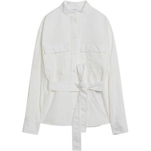 Ferragamo, Dames, Blouses & Shirts, Wit, Maat: S