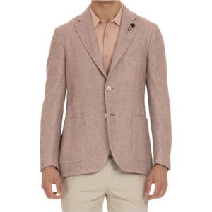 Lardini, Heren, Jassen, Roze, Maat: 2XL Linnen,