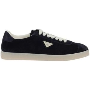 Prada, Heren, Schoenen, Blauw, Maat: 39 1/2 EU Suède,