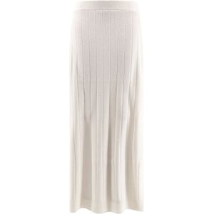 Max Mara, Dames, Rokken, Wit, Maat: L Kasjmier,