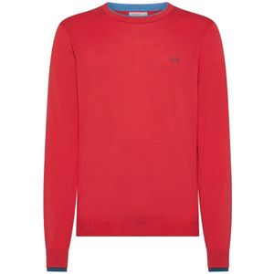 Sun68, Heren, Truien, Rood, Maat: 3XL Katoen,