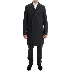 Dolce & Gabbana, Heren, Mantels, Grijs, Maat: M Wol,
