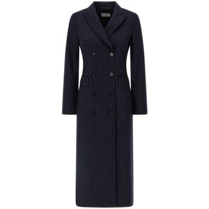 Alberto Biani, Dames, Mantels, Blauw, Maat: M Wol,