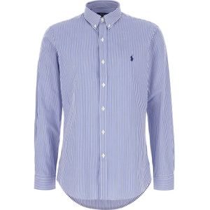 Polo Ralph Lauren, Heren, Overhemden, Blauw, Maat: L Katoen,