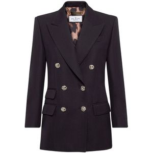 Philipp Plein, Dames, Jassen, Blauw, Maat: XL Wol,