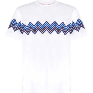 Missoni, Heren, Tops, Wit, Maat: S