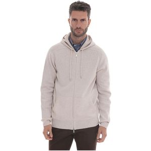 Gran Sasso, Heren, Sweatshirts & Hoodies, Beige, Maat: 2XL Wol,