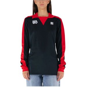 Wales Bonner, Dames, Tops, Zwart, Maat: XS Poliester,