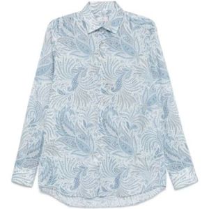 Etro, Heren, Overhemden, Blauw, Maat: M Katoen,