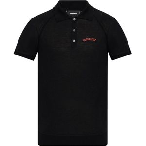 Dsquared2, Heren, Tops, Zwart, Maat: M Wol,