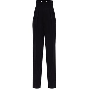 Maison Margiela, Dames, Broeken, Zwart, Maat: XS Wol,