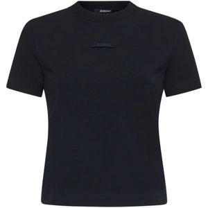 Jacquemus, Dames, Tops, Zwart, Maat: XS Katoen,
