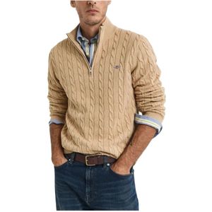 Gant, Heren, Truien, Beige, Maat: S