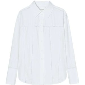 Closed, Dames, Blouses & Shirts, Wit, Maat: L Katoen,