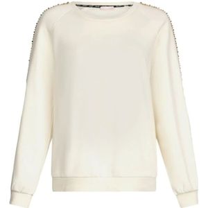 Liu Jo, Dames, Sweatshirts & Hoodies, Wit, Maat: 2XS