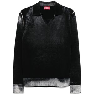 Diesel, Heren, Truien, Zwart, Maat: S Katoen,