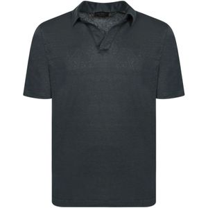 Dell'oglio, Heren, Tops, Blauw, Maat: 2XL