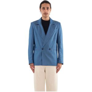 Costumein, Heren, Jassen, Blauw, Maat: XL Denim,