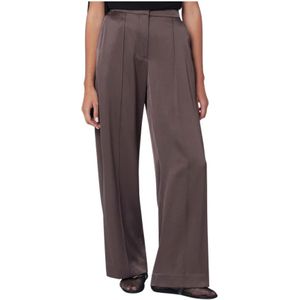Simkhai, Dames, Broeken, Bruin, Maat: M Satijn,