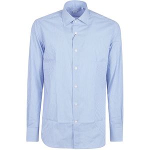 Orian, Heren, Overhemden, Blauw, Maat: 4XS Leer,