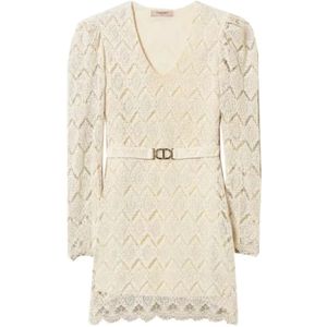 Twinset, Dames, Jurken, Beige, Maat: M