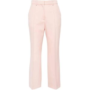 Lanvin, Dames, Broeken, Roze, Maat: S Wol,