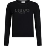 Liu Jo - TF5248 MS63L - Gebreide Trui - Zwart - Met Rhinestones