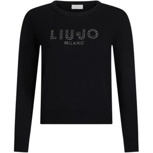 Liu Jo - TF5248 MS63L - Gebreide Trui - Zwart - Met Rhinestones