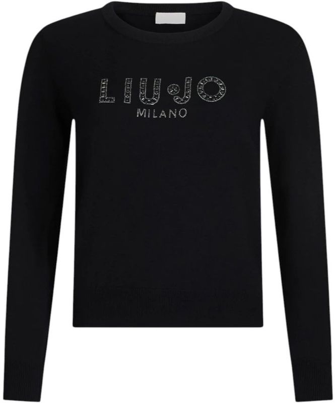 Liu Jo - TF5248 MS63L - Gebreide Trui - Zwart - Met Rhinestones