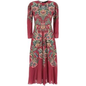 Etro, Dames, Jurken, Veelkleurig, Maat: S Leer,