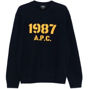 A.p.c., Heren, Truien, Blauw, Maat: XL