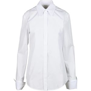 Sportmax, Dames, Blouses & Shirts, Wit, Maat: L Katoen,