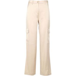 Michael Kors, Dames, Broeken, Beige, Maat: XS Satijn,