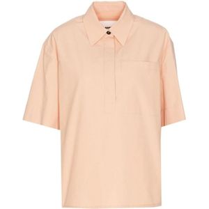 Jil Sander, Dames, Blouses & Shirts, Roze, Maat: M Katoen,